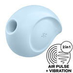 Satisfyer Estimulador de Pulso de Ar Sugar Rush e Vibrador Azul