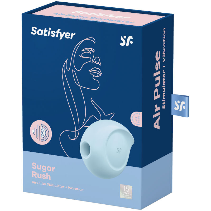 Satisfyer Estimulador de Pulso de Ar Sugar Rush e Vibrador Azul