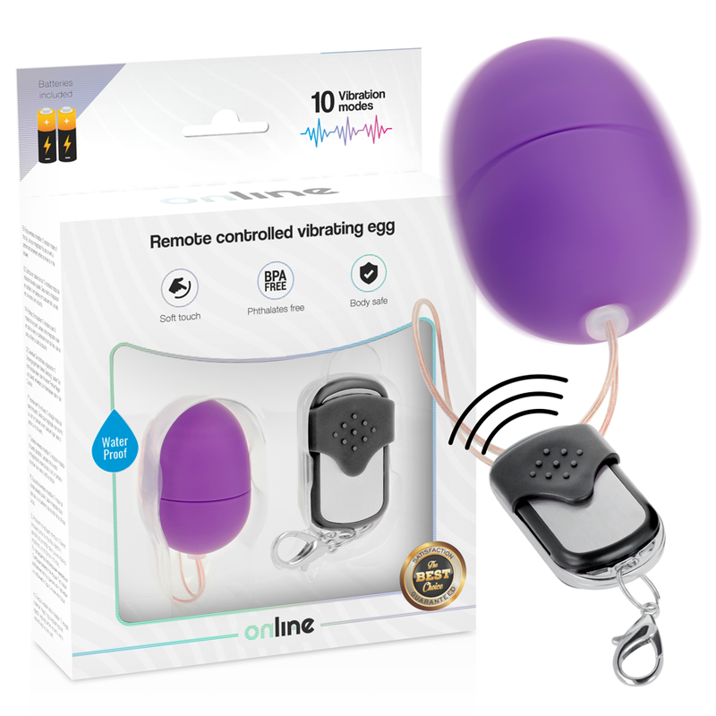 Huevo vibrador online con control remoto S lila
