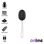 Huevo vibrador en línea con control remoto S negro
