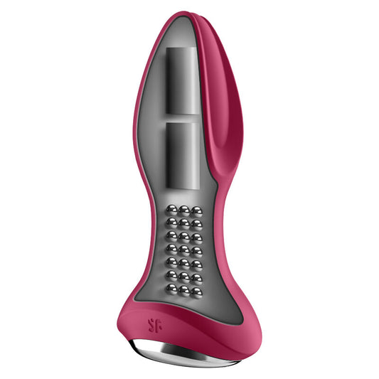 Satisfyer Rotator Plug 2+ Tapón Vibrador App Rojo