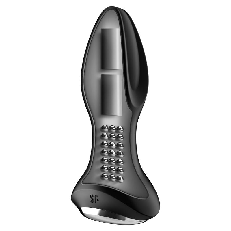 Satisfyer Rotator Plug 2+ Aplicativo Vibratório Preto