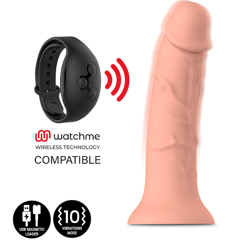 Mythology Asher Dildo Original M - Vibrador Compatible con la Tecnología Watchme Wireless