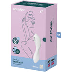 Satisfyer Curvy Trinity 5 Estimulador de Pulso de Ar e Aplicativo Vibrador Branco