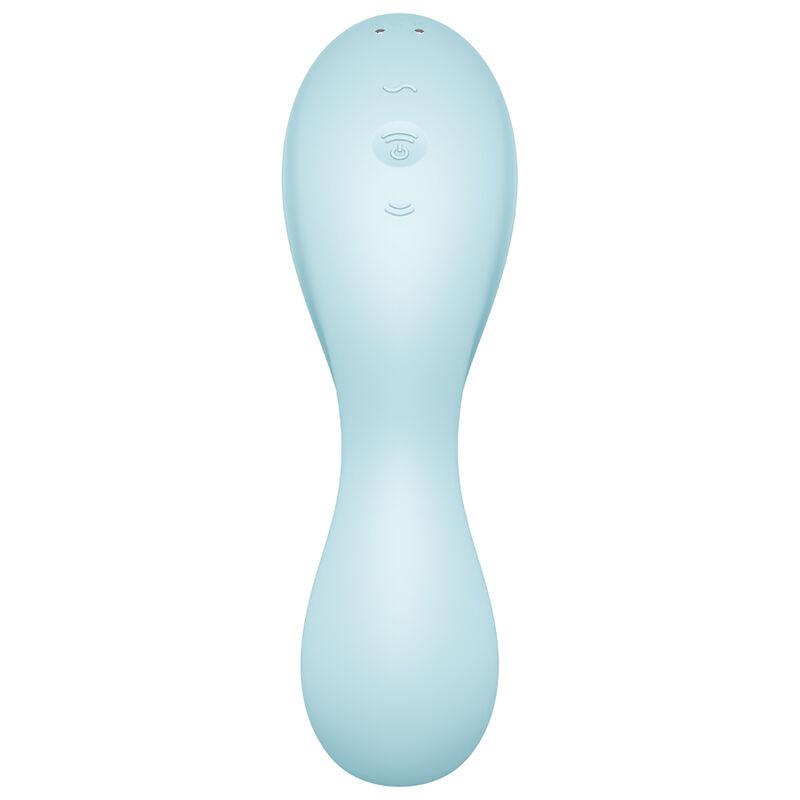 Satisfyer Curvy Trinity 5 Estimulador de Pulso de Ar e Aplicativo Vibrador Azul