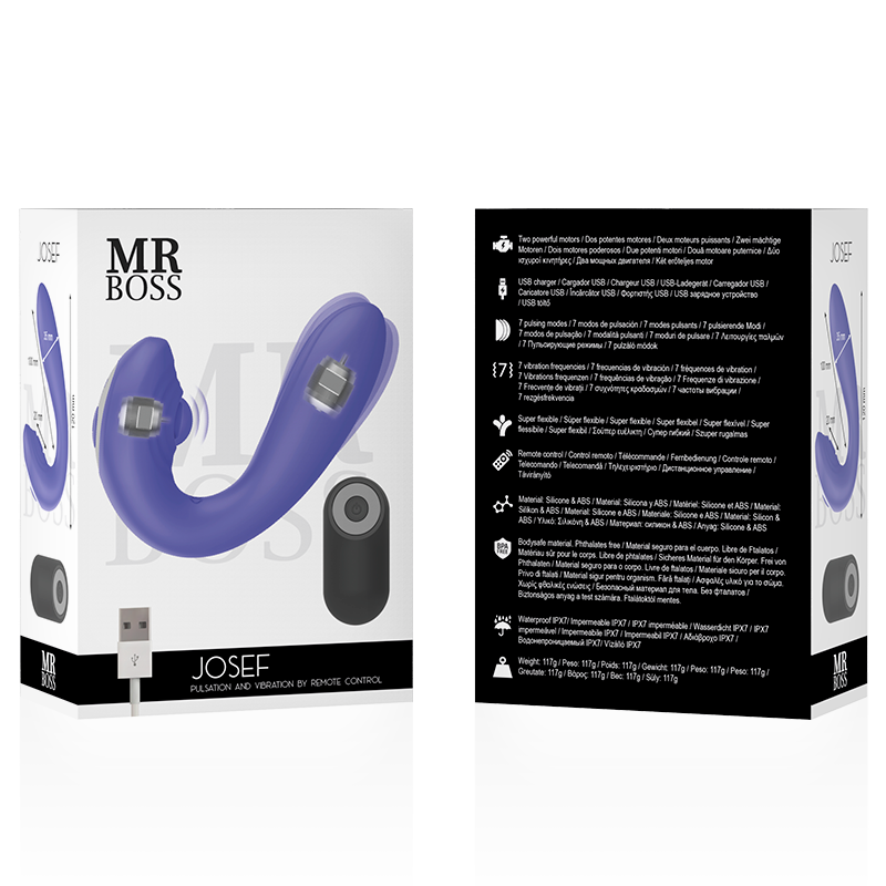 Mr Boss Josef Control Remoto de Pulsación y Vibración para Parejas
