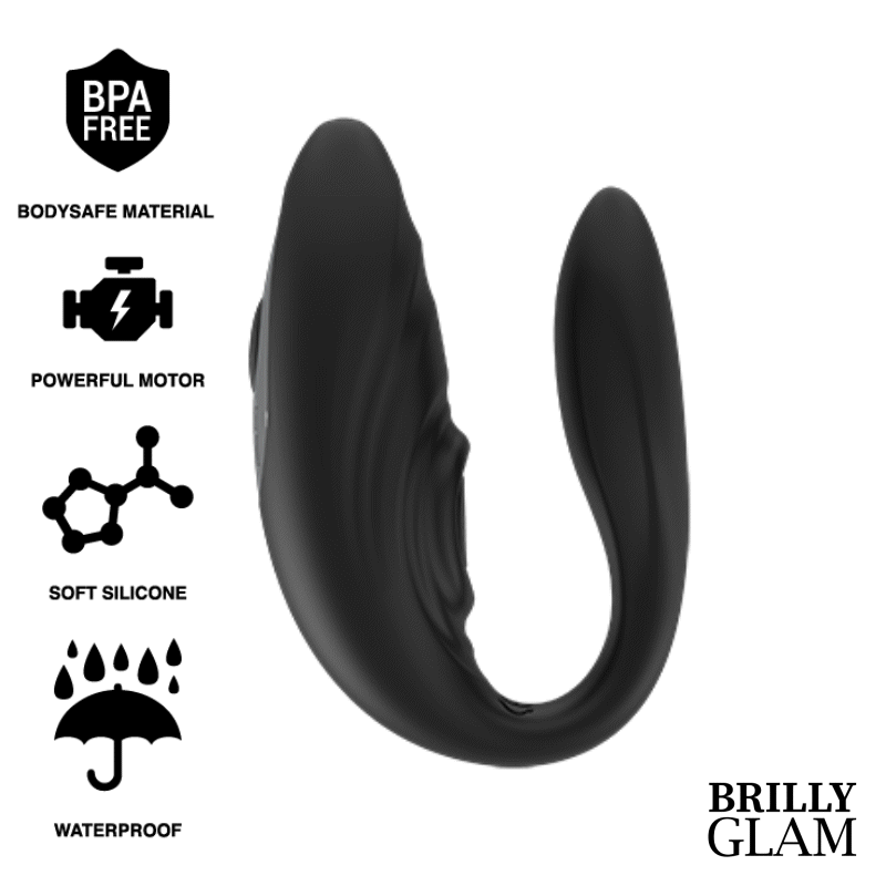 Brilly Glam- Control remoto vibratorio y pulsante de pareja