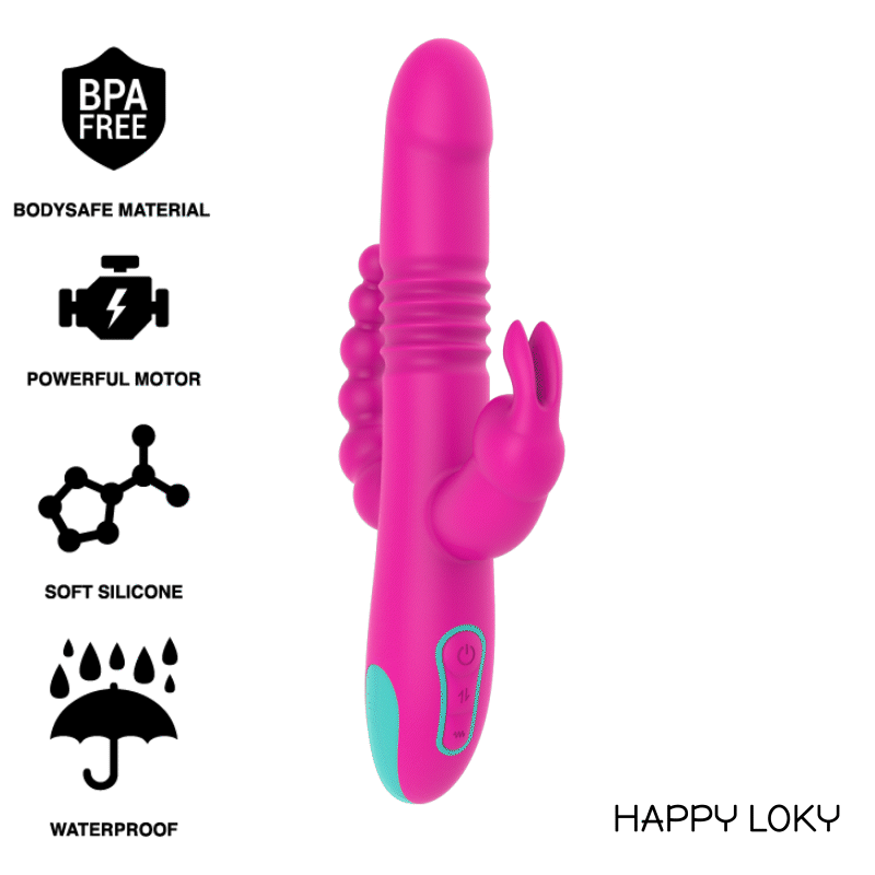 Happy Loky Donald Triple Estimulación: Reloj Anal, Punto G y Clitoral Compatible Con Tecnología Inalámbrica