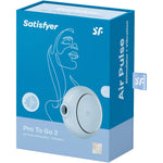 Satisfyer Pro To Go 3 Estimulador e Vibrador de Pulso de Ar Duplo Azul