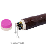 Juguete vibrador Waves of Pleasure de 23 cm Marrón