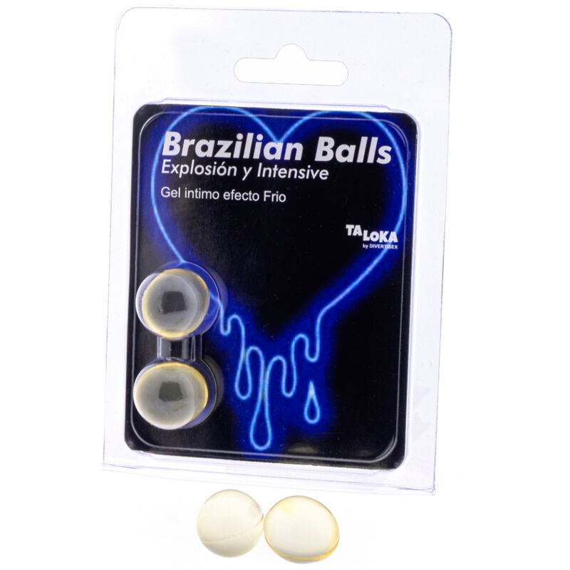 Taloka - 2 Bolas Brasileiras Gel Emocionante Efeito Frio e Vibração