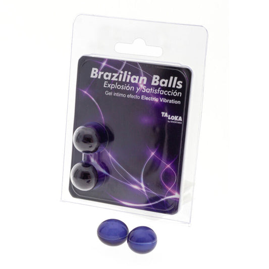 Taloka - 2 Bolas Brasileiras Gel Emocionante Efeito Vibratório Elétrico