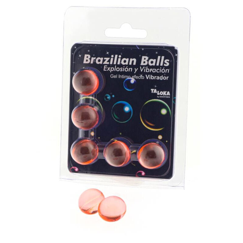 Taloka 5 Bolas Brasileiras Efeito Vibratório Gel Emocionante