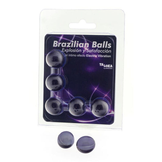 Taloka 5 Bolas Brasileiras Gel Emocionante Efeito Vibratório Elétrico