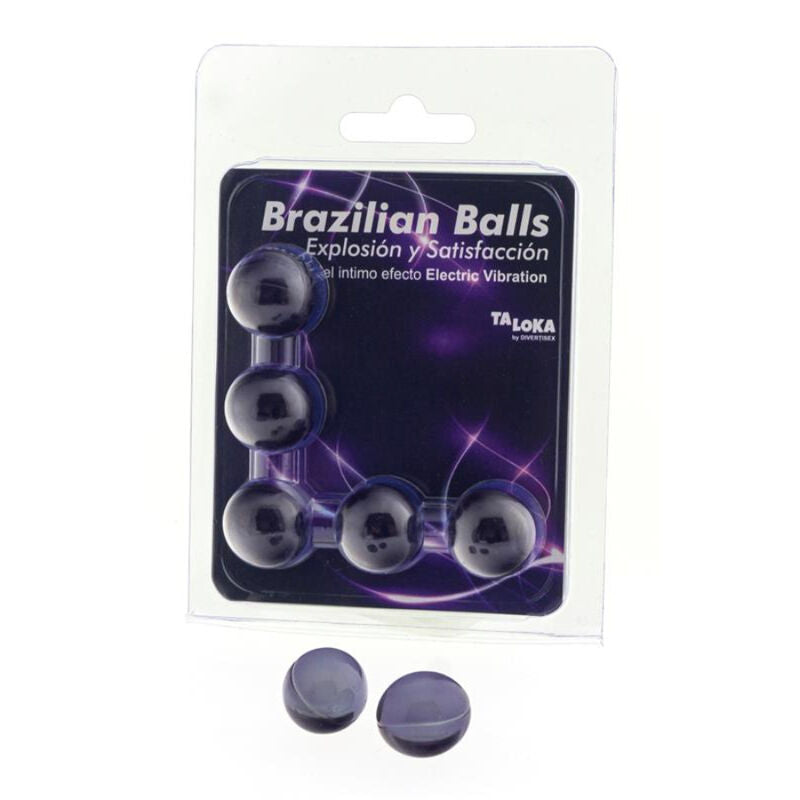 Taloka 5 Bolas Brasileiras Gel Emocionante Efeito Vibratório Elétrico