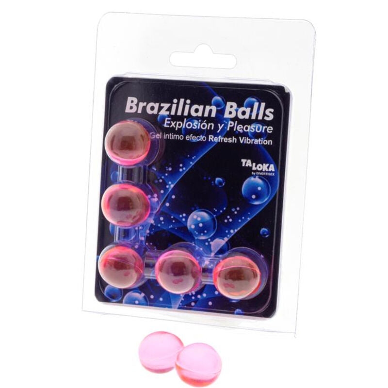 Taloka 5 Bolas Brasileiras Refresh Gel Efeito Vibrante Emocionante