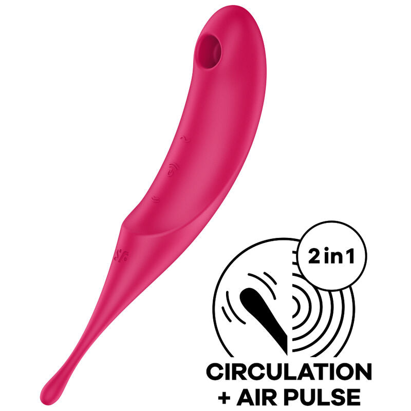 Satisfyer Estimulador y Vibrador de Pulso Twirling Pro Air Rojo