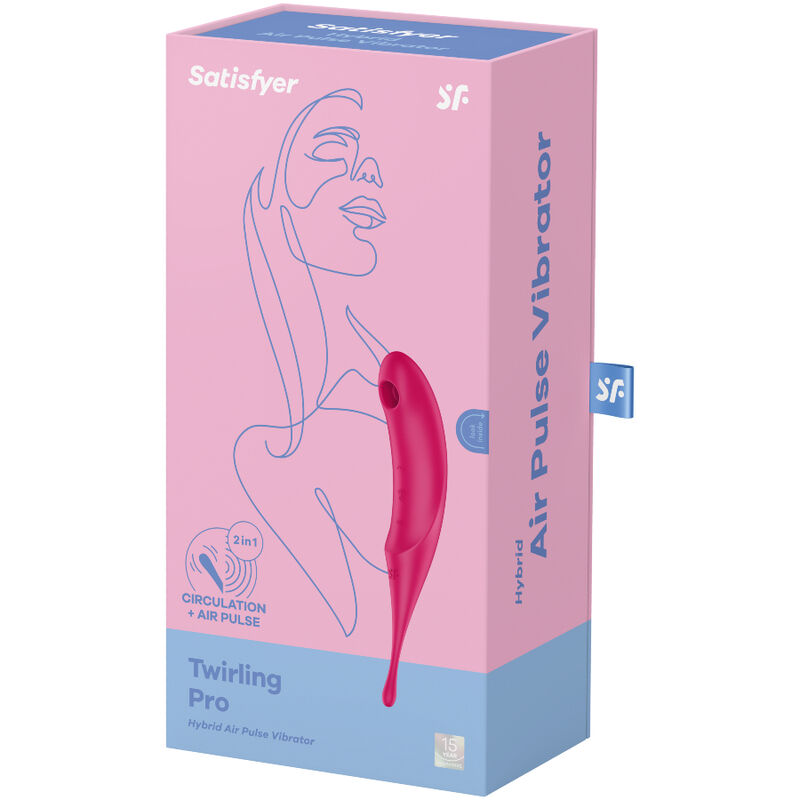 Satisfyer Estimulador y Vibrador de Pulso Twirling Pro Air Rojo