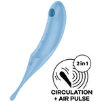 Satisfyer Estimulador y Vibrador de Pulso Twirling Pro Air Azul