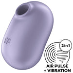 Satisfyer Pro To Go 2 Estimulador y Vibrador de Pulso de Aire Doble Violeta