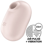 Satisfyer Pro To Go 2 Estimulador y Vibrador de Pulso de Aire Doble Beige