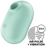 Satisfyer Pro To Go 2 Estimulador e Vibrador de Pulso de Ar Duplo Verde