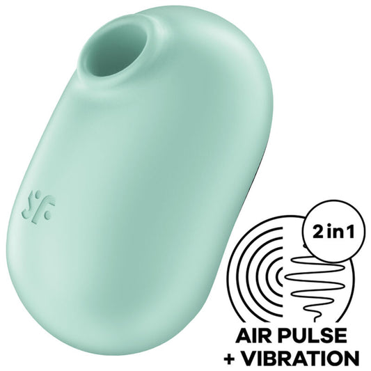 Satisfyer Pro To Go 2 Estimulador y Vibrador de Pulso de Aire Doble Verde