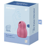 Satisfyer Pro To Go 1 Estimulador y Vibrador de Pulso de Aire Doble Rojo