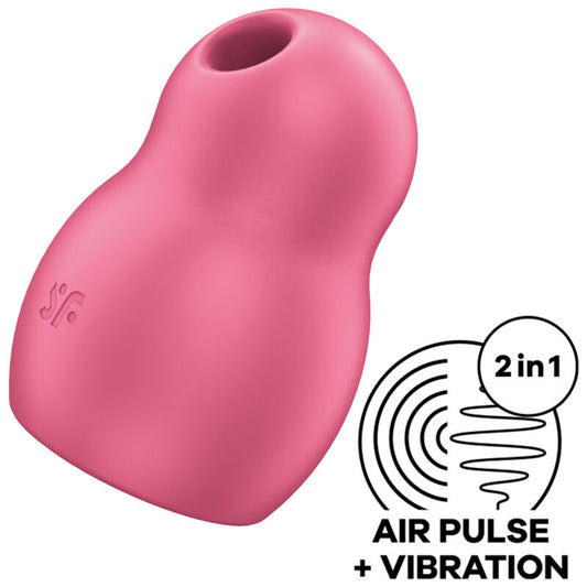 Satisfyer Pro To Go 1 Estimulador y Vibrador de Pulso de Aire Doble Rojo
