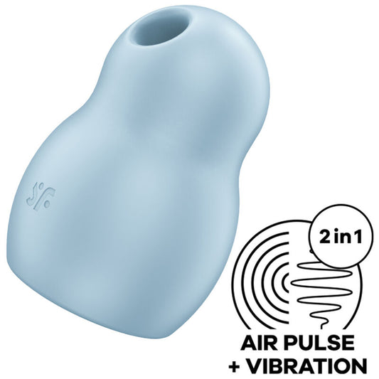 Satisfyer Pro To Go 1 Estimulador y Vibrador de Pulso de Aire Doble Azul