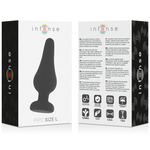 Intense - Tapón Anal Pipo L Silicona Negro 13 cm