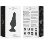 Intense -Tapón Anal Pipo M Silicona Negra 11 cm