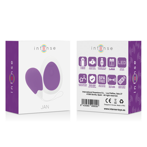 Intense - Ovo Vibrante de Controle Remoto Jan Lilac