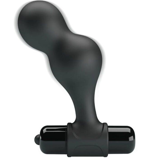 Mr Play -Plug Anal Vibrador de Silicone Preto