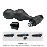 Mr Play -Plug Anal Vibrador de Silicone Preto