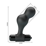 Mr Play -Plug Anal Vibrador de Silicone Preto