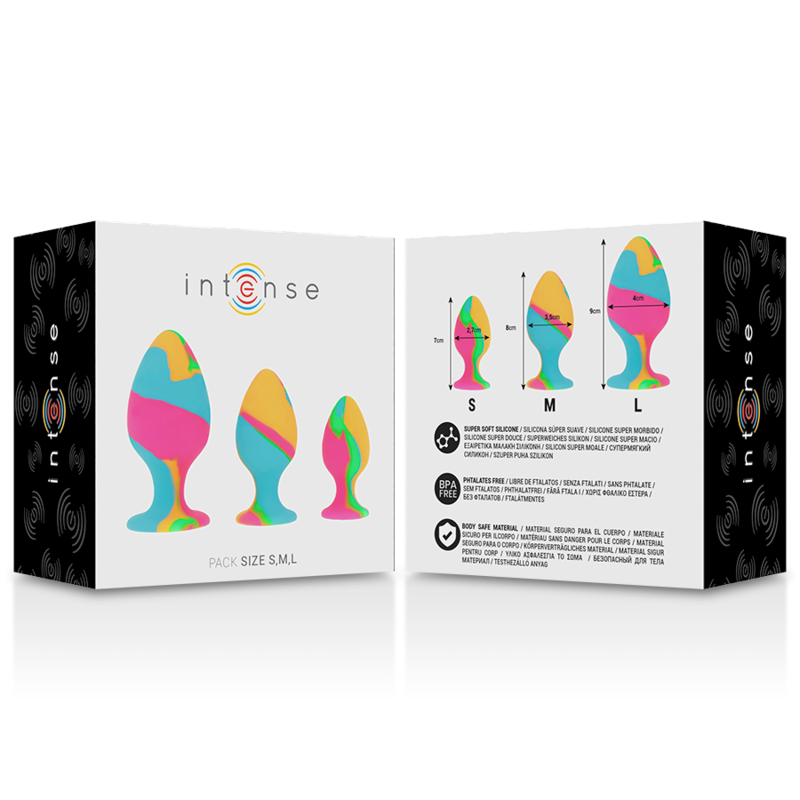 Intense Conjunto de Plugues de Silicone Multicolor