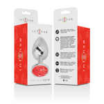 Intense -Plug Anal de Metal Com Cristal Vermelho Tamanho M
