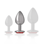 Intense -Plug Anal de Metal Com Cristal Vermelho Tamanho M