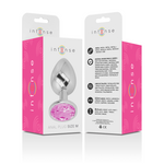 Intense -Plug Anal de Metal de Aluminio con Cristal Rosa Talla M