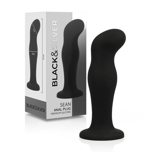 Black&Silver - SeanPlug Anal Premium Silicone Preto