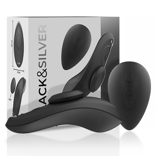 Black&Silver - Cala Vibradora de Silicone Recarregvel Preston Preta