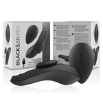 Black&Silver - Pene de silicona vibrador recargable Preston Negro