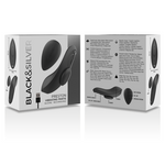 Black&Silver - Pene de silicona vibrador recargable Preston Negro