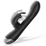 Black&Silver - Dj. Estimulador de Coelho de Silicone Recarregável Adam Preto