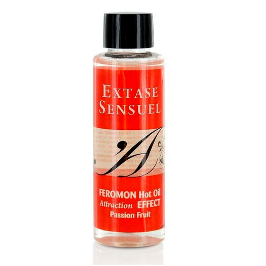 Extase Sensual - Óleo de Massagem de Efeito Calor Com Feromônios de Maracuj 100 ml