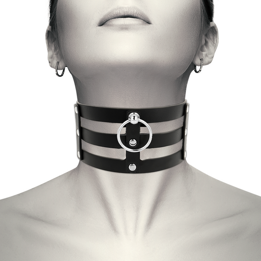 Coquette Chic Desire - Gargantilha de Couro Vegano Estilo Fetish