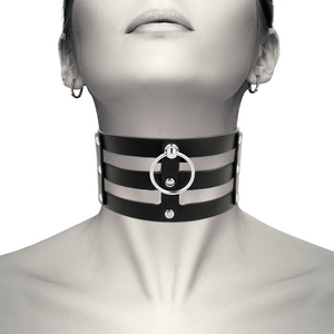 Coquette Chic Desire - Gargantilha de Couro Vegano Estilo Fetish
