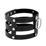 Coquette Chic Desire - Gargantilha de Couro Vegano Estilo Fetish