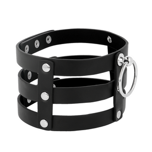 Coquette Chic Desire - Gargantilha de Couro Vegano Estilo Fetish